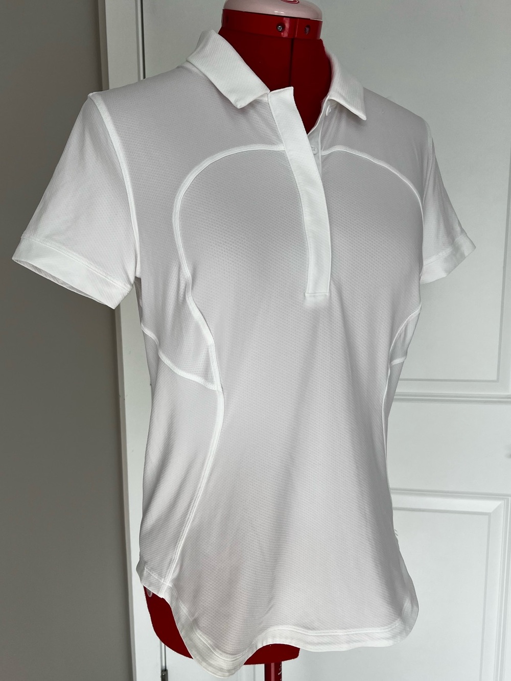 lululemon athletica White Short-Sleeve Button-Down Polo